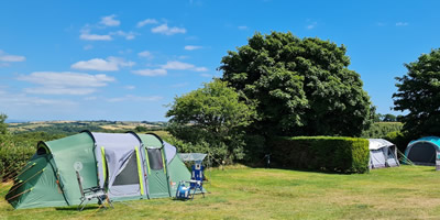 Camping and touring pitches at Looe Country Park